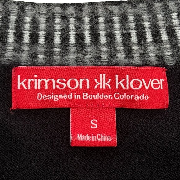 Krimson Klover Poppy Fields Womens Sweater Ski Long Sleeve Black Size S - Picture 4 of 8